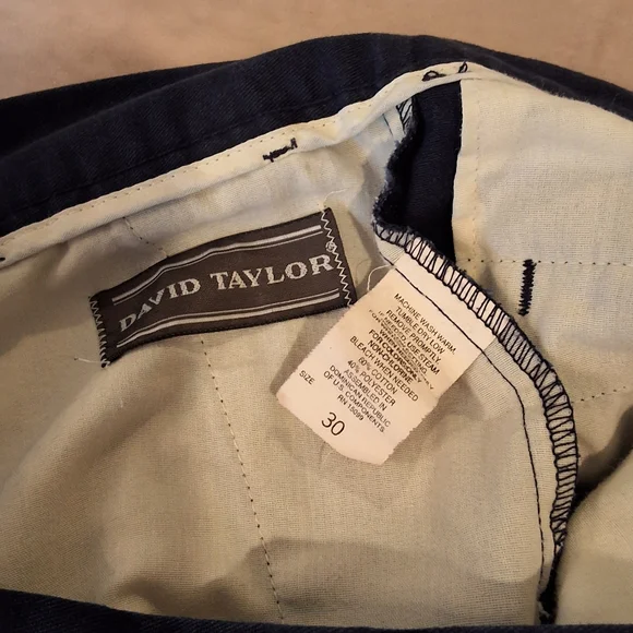 David Taylor, Men's, 30 Waist Navy Blue Shorts - Picture 2 of 6